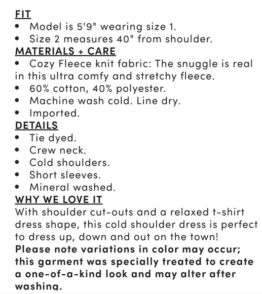 Torrid Fleece Cold Shoulder Dress - Picture 5 of 6